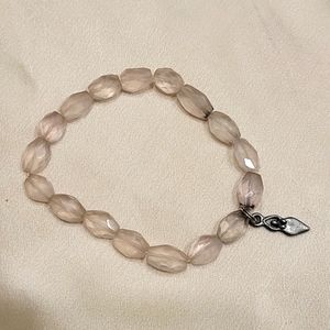 Smokey Quartz Bracelet w Woman charm